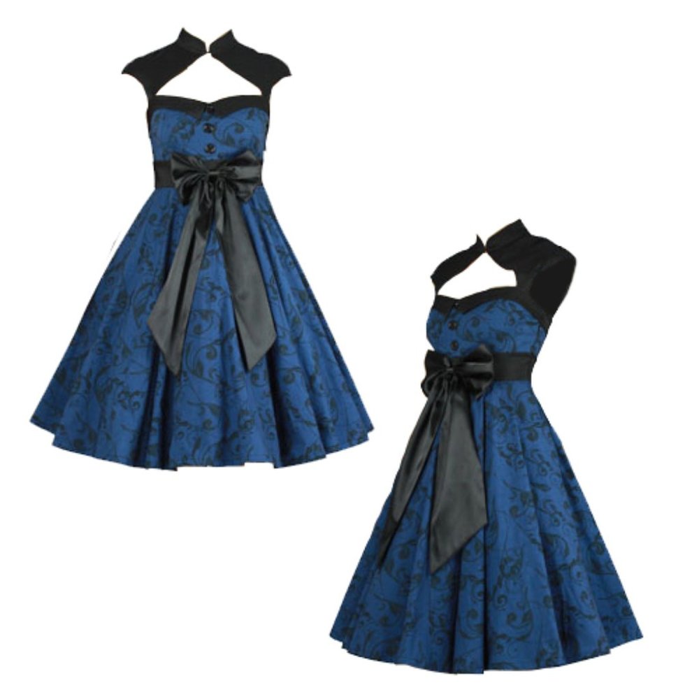 ♥️ Plus Size Archaize Bowknot Pinup Dress ♥️